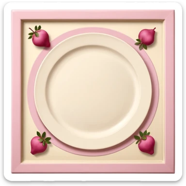 Quadratische Basisplatte mit abgerundeten Ecken, Farben: sanftes Beige für die Platte, zartes Rosa für die Öffnung). Details: Zentraler Kreis (Stomaöffnung) mit kleinen Löchern rundherum. Leichte Schatten für einen 3D-Effekt. Transparenter ovaler Beutel oben angedeutet, mit Klettverschluss. sticker