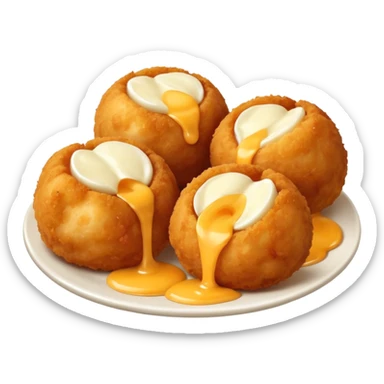 palline di mozzarella impanate e fritte  sticker