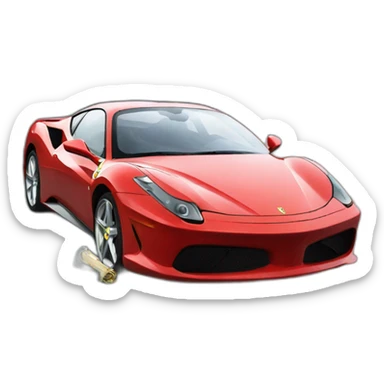 Ferrari sur accident sticker