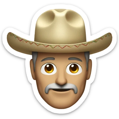Steve jobs with mexican sombrero sticker