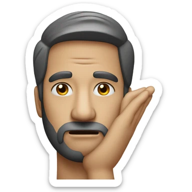 a man face palming sticker