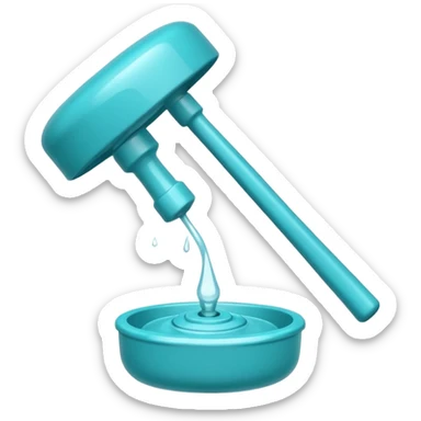 turquoise plunger sticker