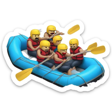 whitewater raft sticker