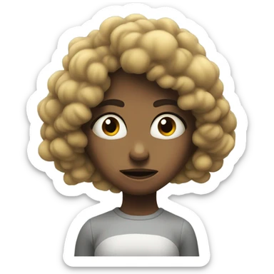 angry girl with smoke coming out her head sticker