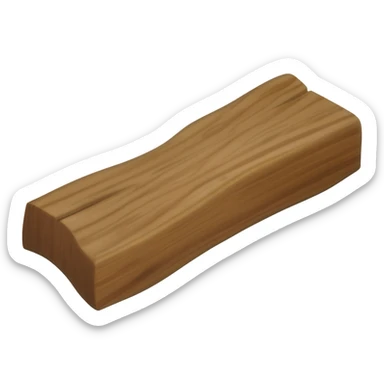 a piece of wood emoji style sticker