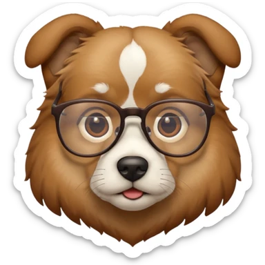 tête chien avec lunette sticker