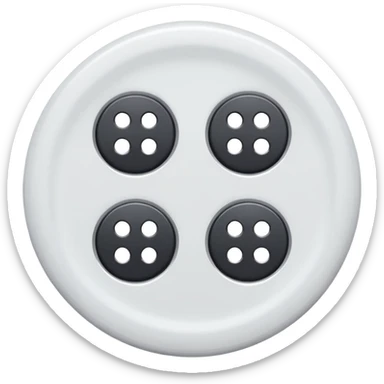 tailor's button 4 hole sticker