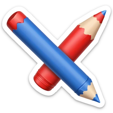 white crayon , blue crayon , red crayon sticker