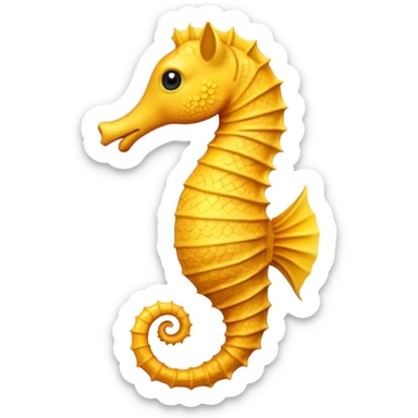 Left Facing Yellow Seahorse  sticker