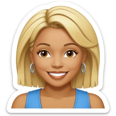 Tionne T-Boz Watkins with blonde hair sticker