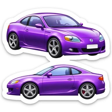 Purple car sticker