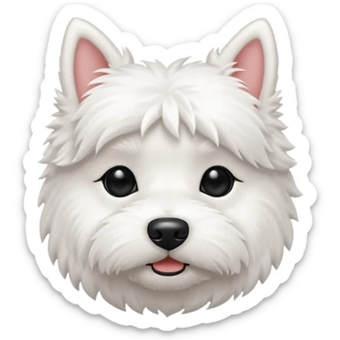 Tiny westie dog sticker