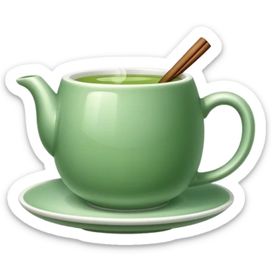 a cup of green tea sticker