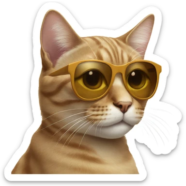 Cat with sunglasses sticker