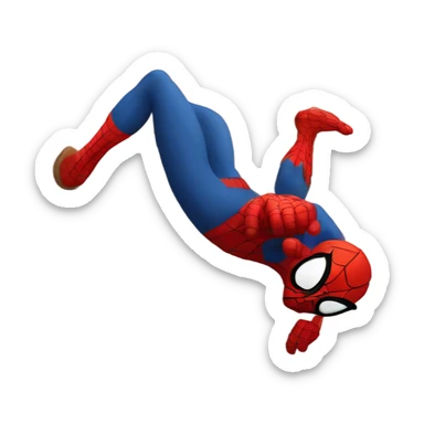 spiderman scaling a wall sticker
