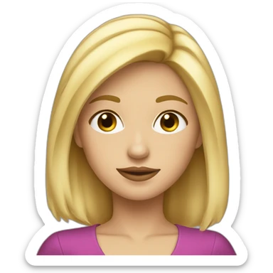 Fille blonde avec de l année qui fait une tete blazé sticker