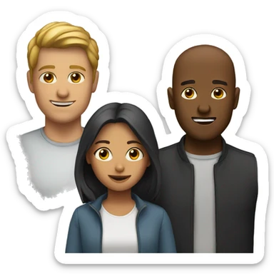 Group of 3 people sticker