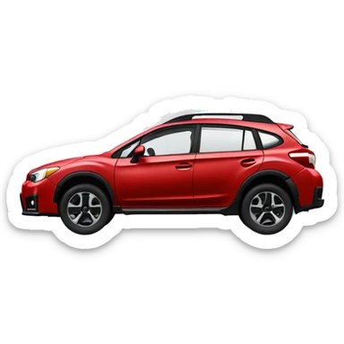 Red Subaru crosstrek realistic sticker