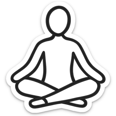 yoga pose sticker