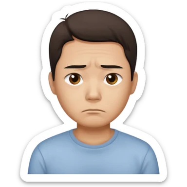 create image of chinese man in 1980 year, looks poor, sad, looking straight and tired sticker