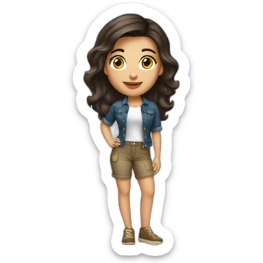 Brunette-girl-old-money-fashion-style sticker