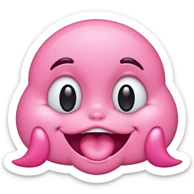 Drooling winky face sticker