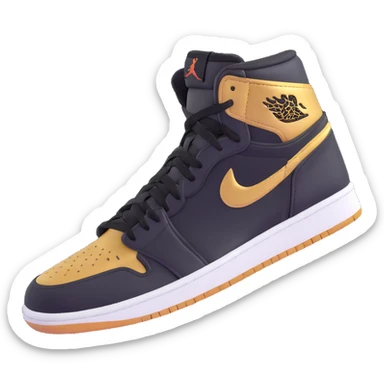 black and gold Jordan 1 sneaker sticker