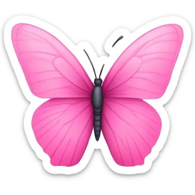 Pink butterfly sticker