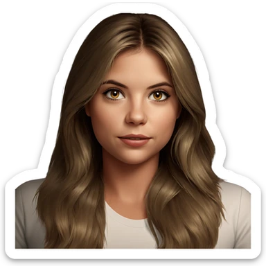 realistic portrait of girl sticker