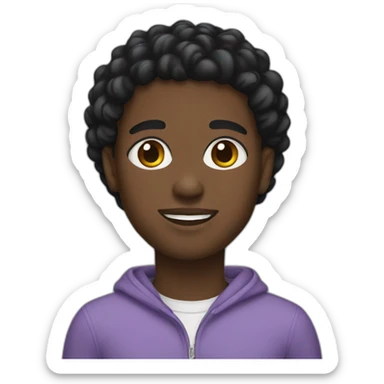 black man + black girl sticker