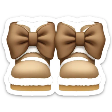 Uggs with a bow sticker