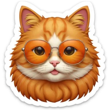 Cat with sunglasses sticker