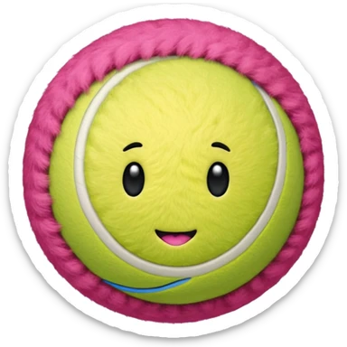 Tennis ball pink sticker