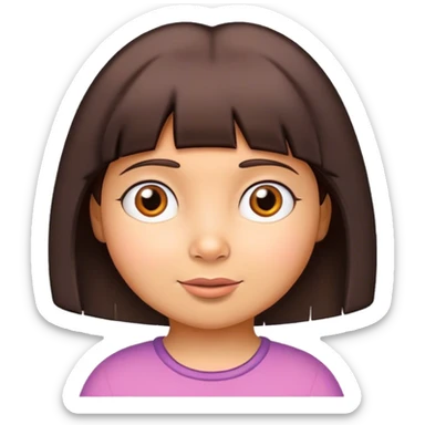 Dora l'exploratrice with fair skin sticker