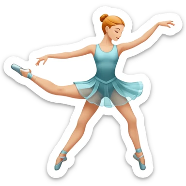 Icon for Contemporary Dance: dynamic dance poses, athletic footwear and fluid movement lines, with a minimalist dance floor and creative lighting. The icon should convey energy, expression and the versatility of contemporary dance. Transparent background. sticker