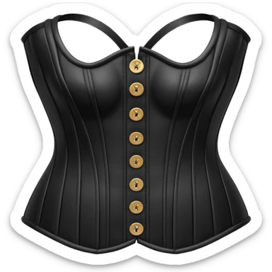 corset black leather with ysl-shaped buttons sticker