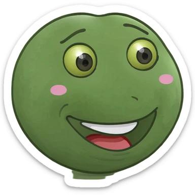 Happy emoji with hands on chin and feet in the air sticker