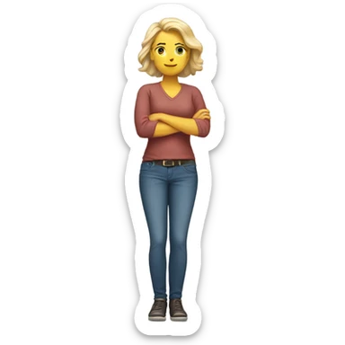 White woman with one hand on hip  sticker