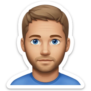 Paul Walker with blue eyes sticker