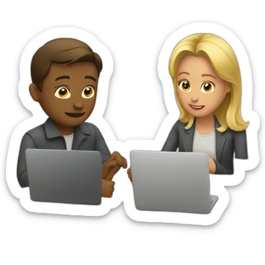 Couple en train de discuter sticker