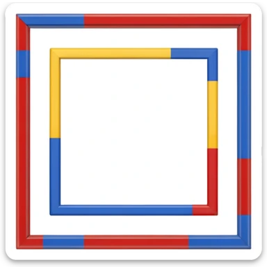 Piet Mondrian, Composition with Red Blue and Yellow painting frame sticker