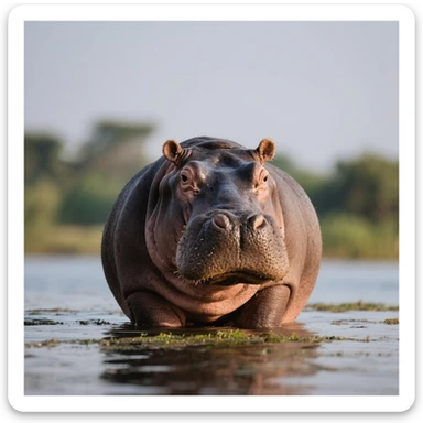 Hippopotamus sticker