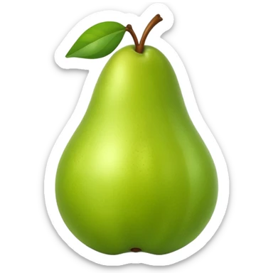a realistic pear sticker