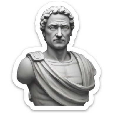 Emoji stoic statue sticker