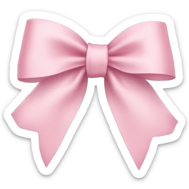 light pink ribbon bow sticker