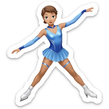 Dune worm female ice skater sticker