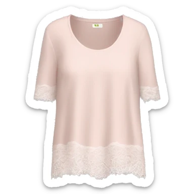 light pink top with lace sticker