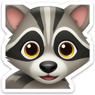 Cute raccoon  sticker