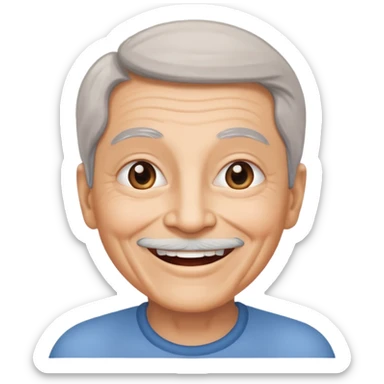 make a character looks like 67 smiling with eyes and mouth sticker