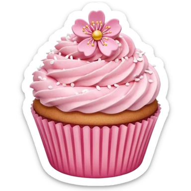 sakura cupcake   sticker